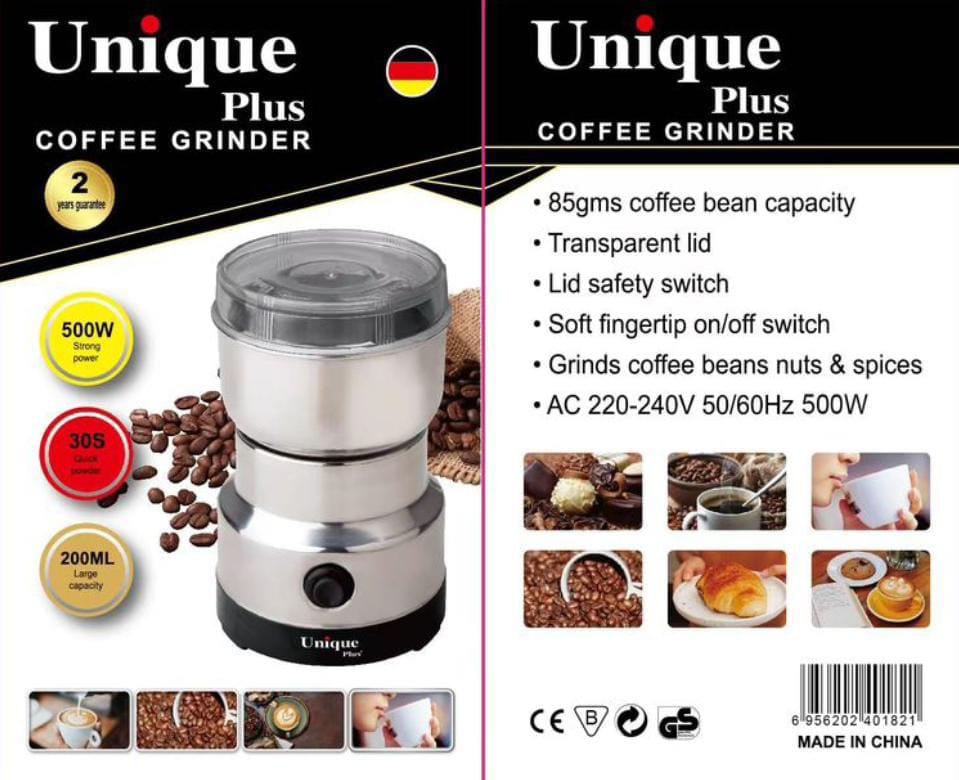 آسیاب قهوه یونیک پلاس تمام استیل مدل UP-2072 توان 500 وات