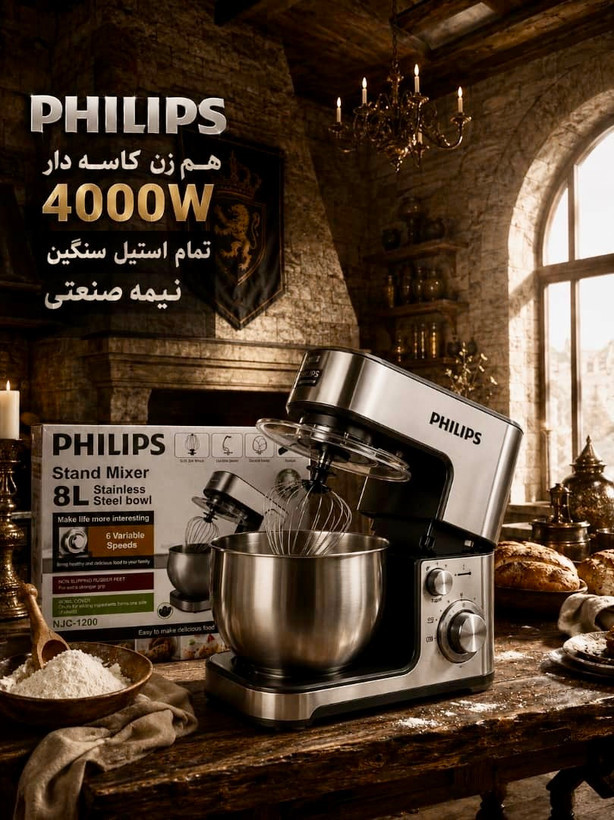 همزن کاسه دار فیلیپس مدل NJC-1200