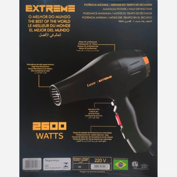 سشوار سالنی موتور سنگین حرفه ای لیز- توان 2600W وات