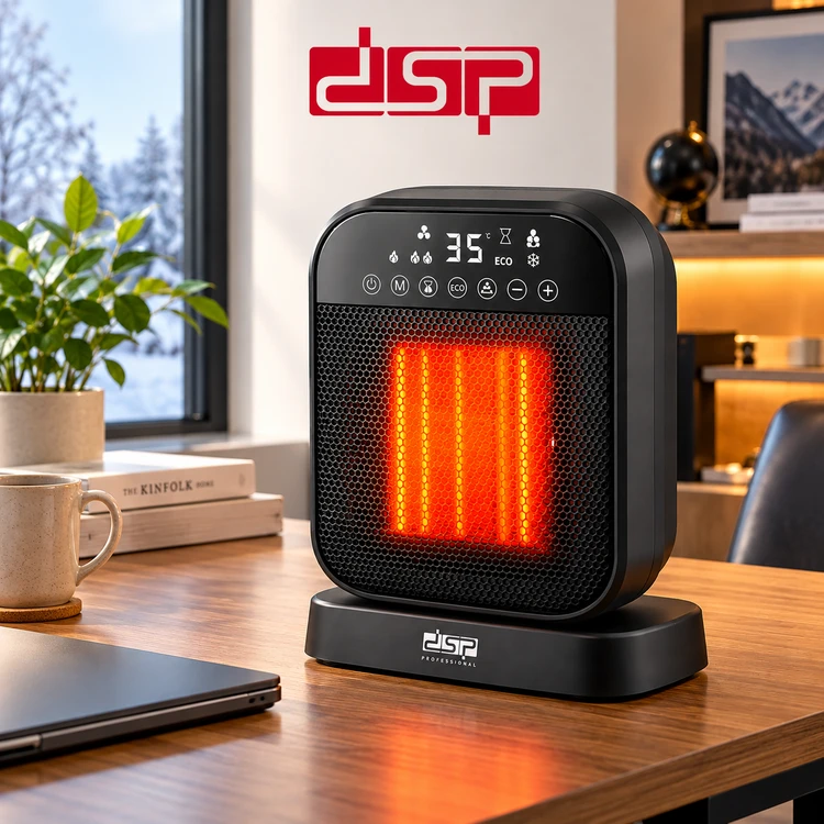 بخاری برقی فن‌دار DSP مدل KD3101 توان 2000 وات با نمایشگر دیجیتال