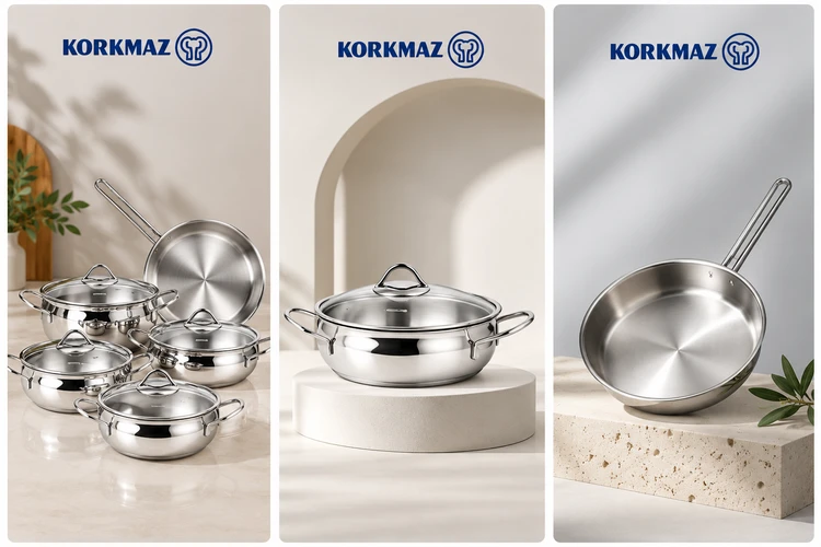 سرویس قابلمه ۹ پارچه کرکماز اصلی مدل Astra A1800 تومبیک | استیل ضدزنگ ۱۸/۱۰