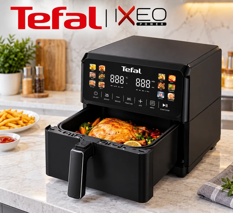 سرخ‌کن بدون روغن تفال مدل TL-2600 ظرفیت ۱۸ لیتر دو سبد با دو المنت حرارتی و توان ۴۰۰۰ وات